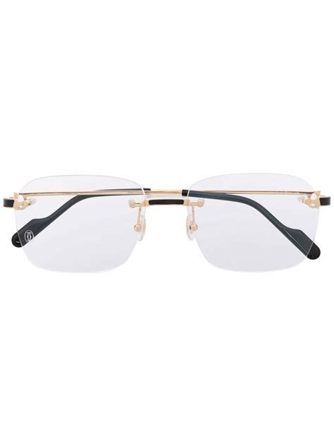 cheap round cartier glasses|cartier rimless glasses gold.